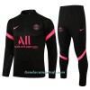 Sudadera De Entrenamiento Trajes Paris Saint-Germain Cremallera De Cuarto 2021/22 Negra - Hombre